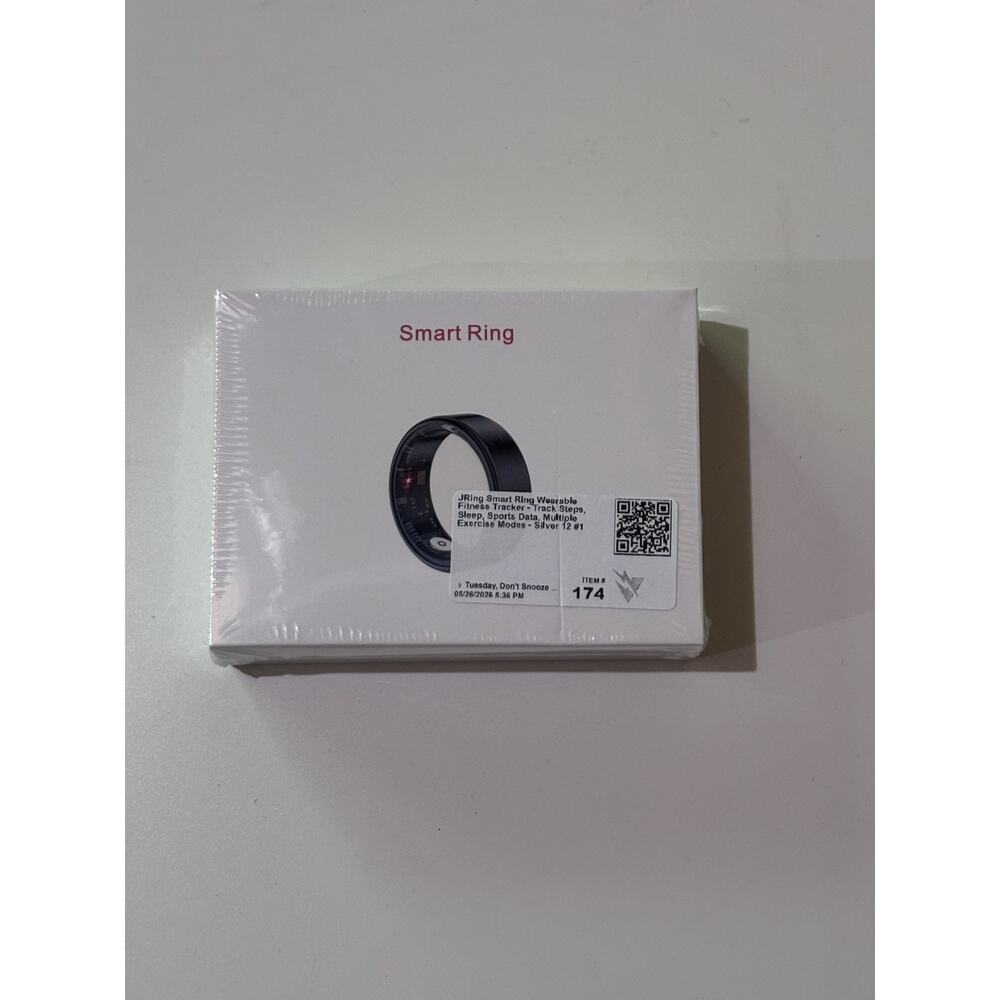 Smart Ring Brand New Size 12 Android 5.0 & IOS 10.0 Compatible. Silver NIB
